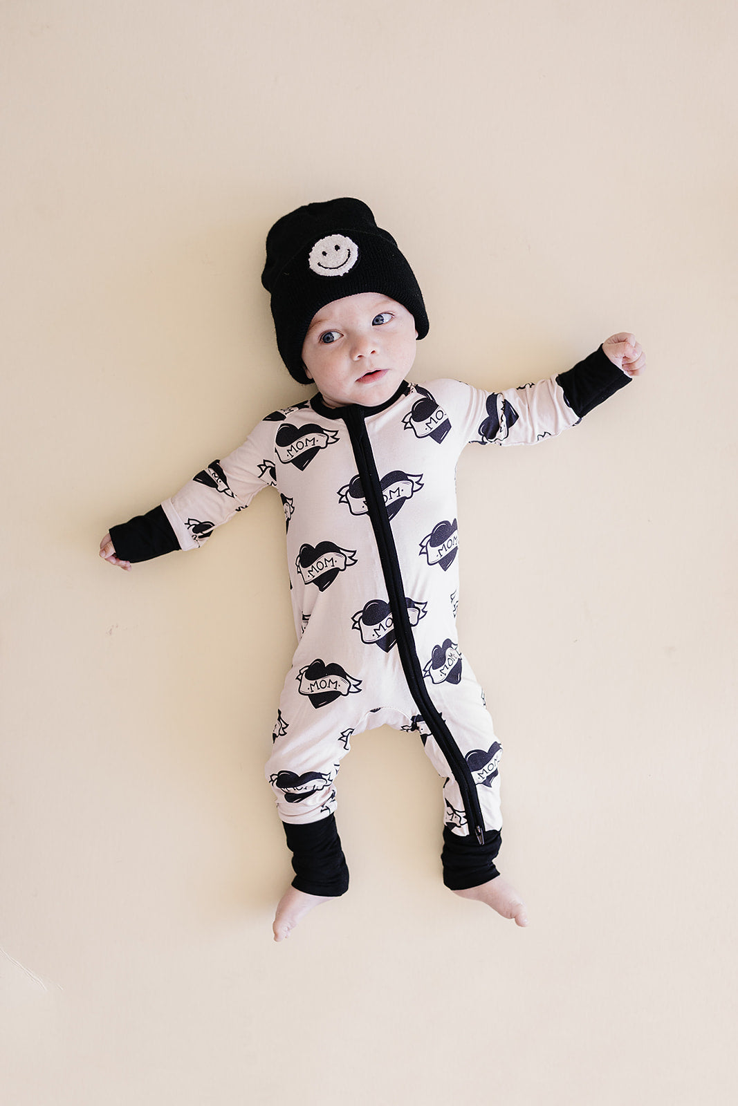 Bamboo Zip Romper | Mom Tattoo – LUCKY PANDA KIDS