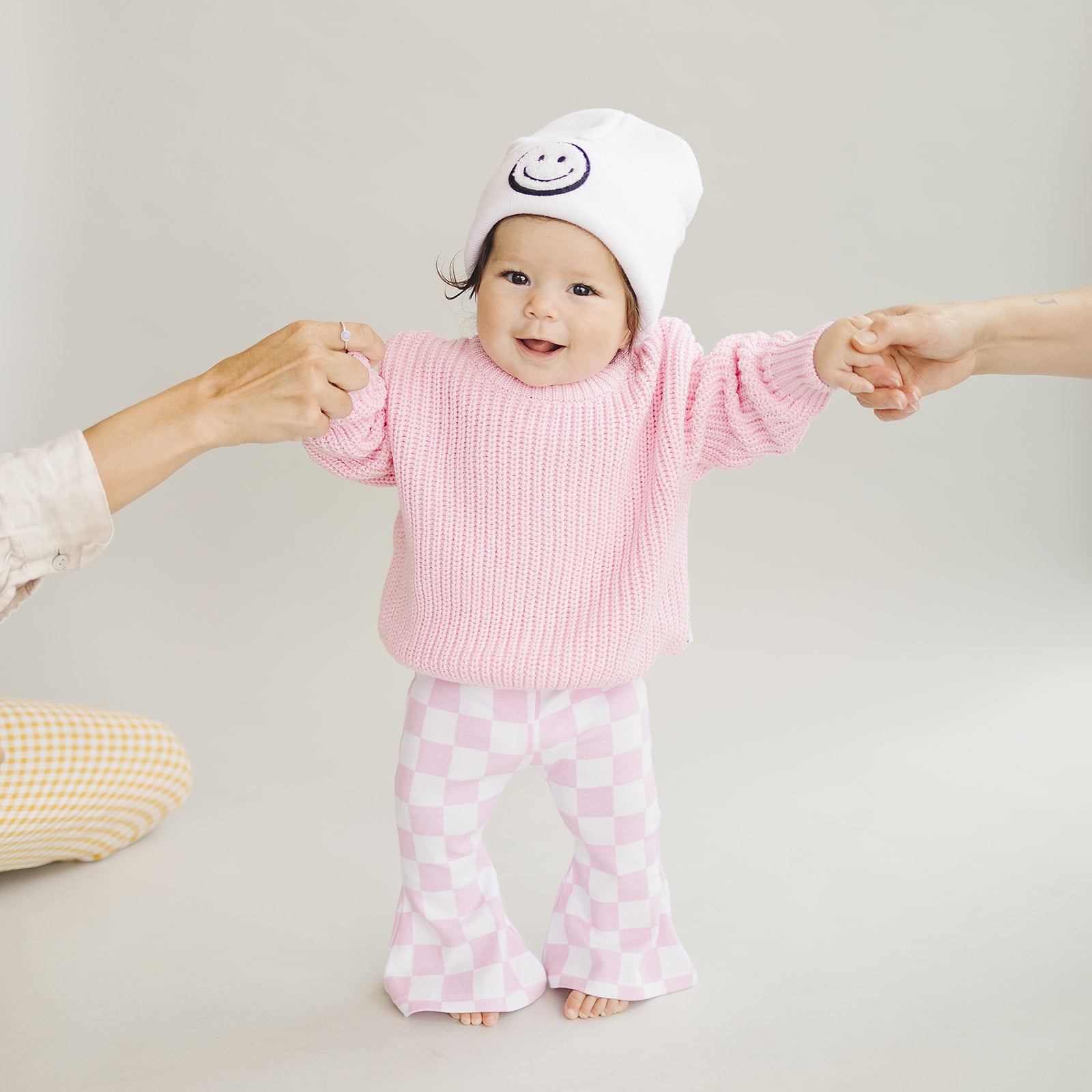 Checkered Flare Pants | Pink – LUCKY PANDA KIDS