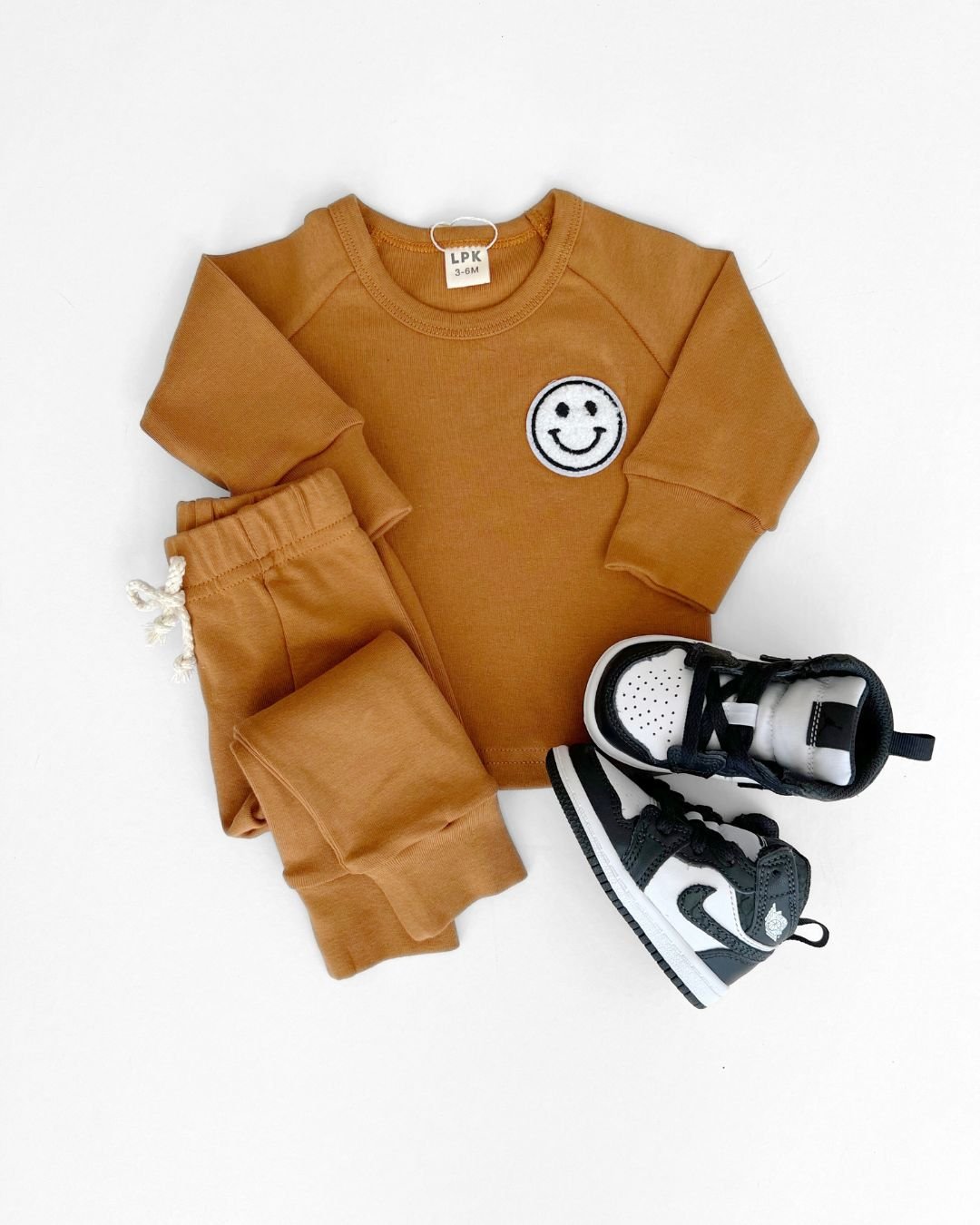 Lounge Set | Smiley Brown - Lounge Set - LUCKY PANDA KIDS