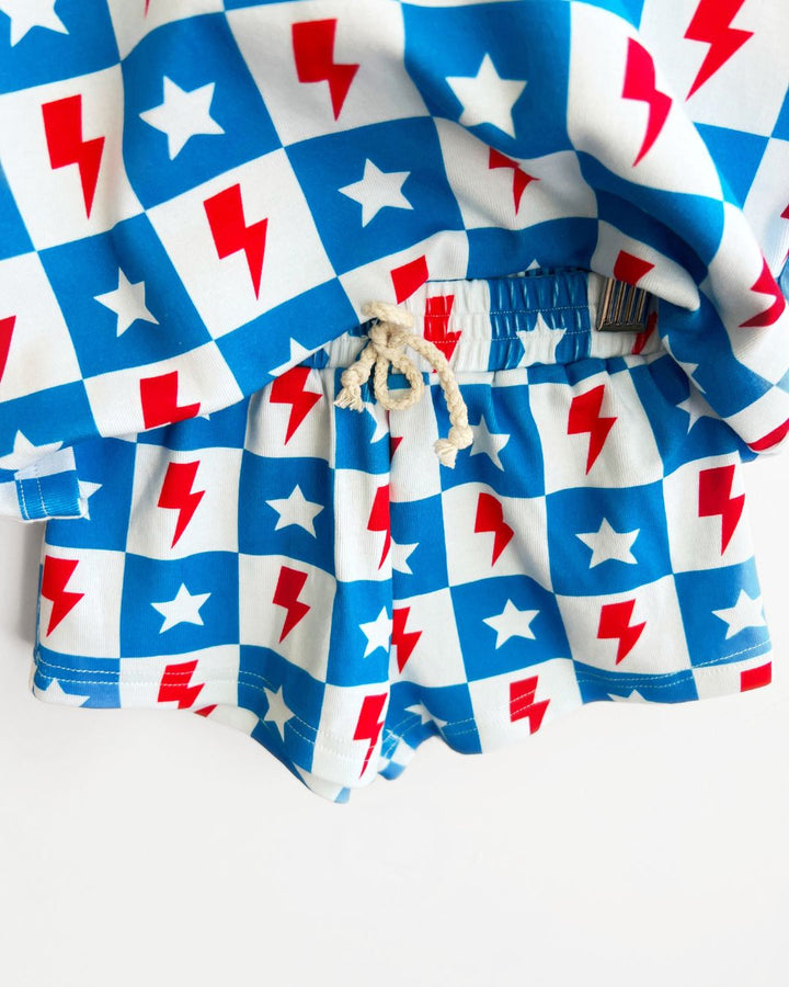 Shorts Set | Checks & Stars - Shorts Set - LUCKY PANDA KIDS