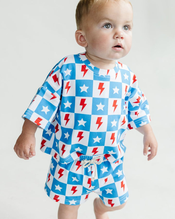 Shorts Set | Checks & Stars - Shorts Set - LUCKY PANDA KIDS