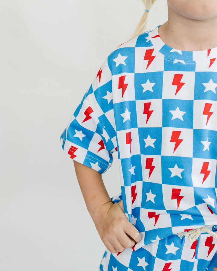 Shorts Set | Checks & Stars - Shorts Set - LUCKY PANDA KIDS