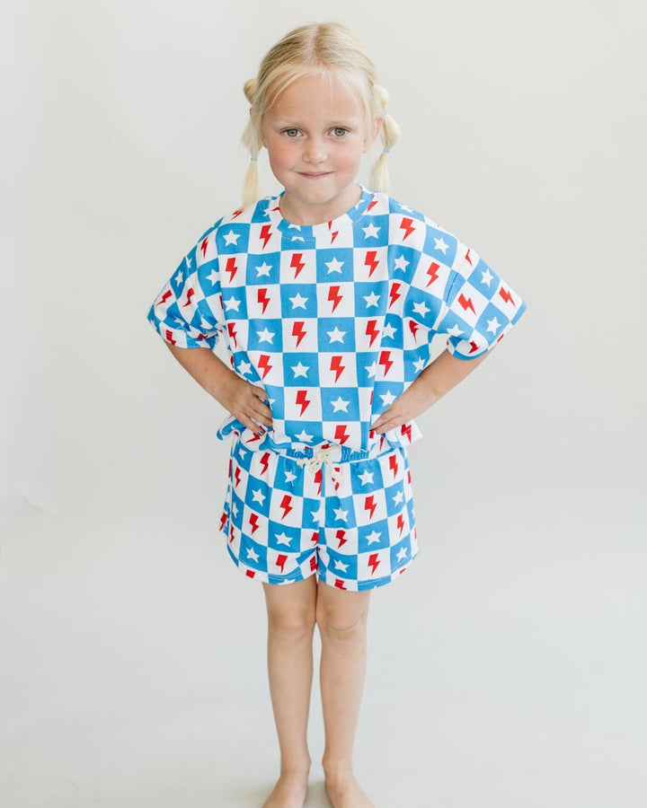 Shorts Set | Checks & Stars - Shorts Set - LUCKY PANDA KIDS