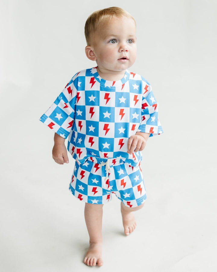 Shorts Set | Checks & Stars - Shorts Set - LUCKY PANDA KIDS