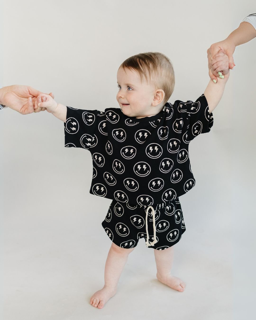 Shorts Set | Electric Smiley - LUCKY PANDA KIDS