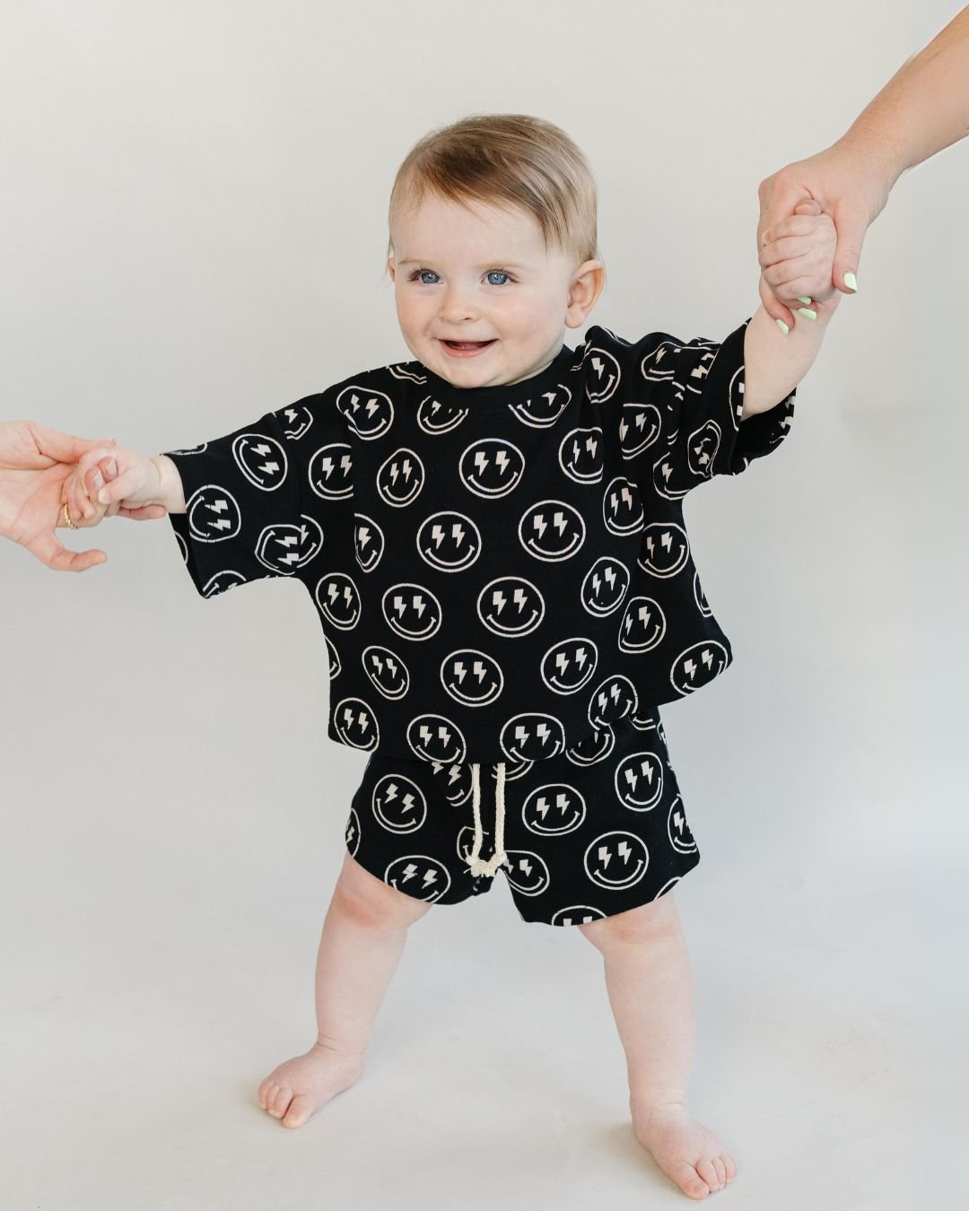 Shorts Set | Electric Smiley - LUCKY PANDA KIDS