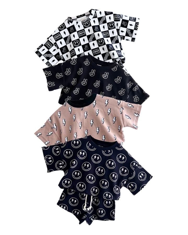 Shorts Set | Electric Smiley - LUCKY PANDA KIDS
