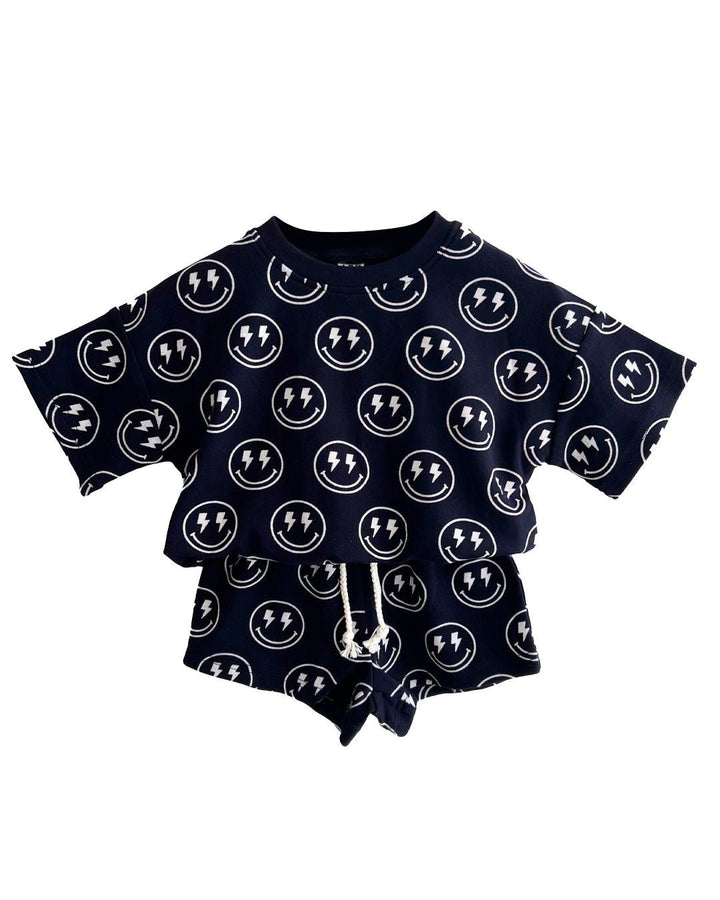 Shorts Set | Electric Smiley - LUCKY PANDA KIDS