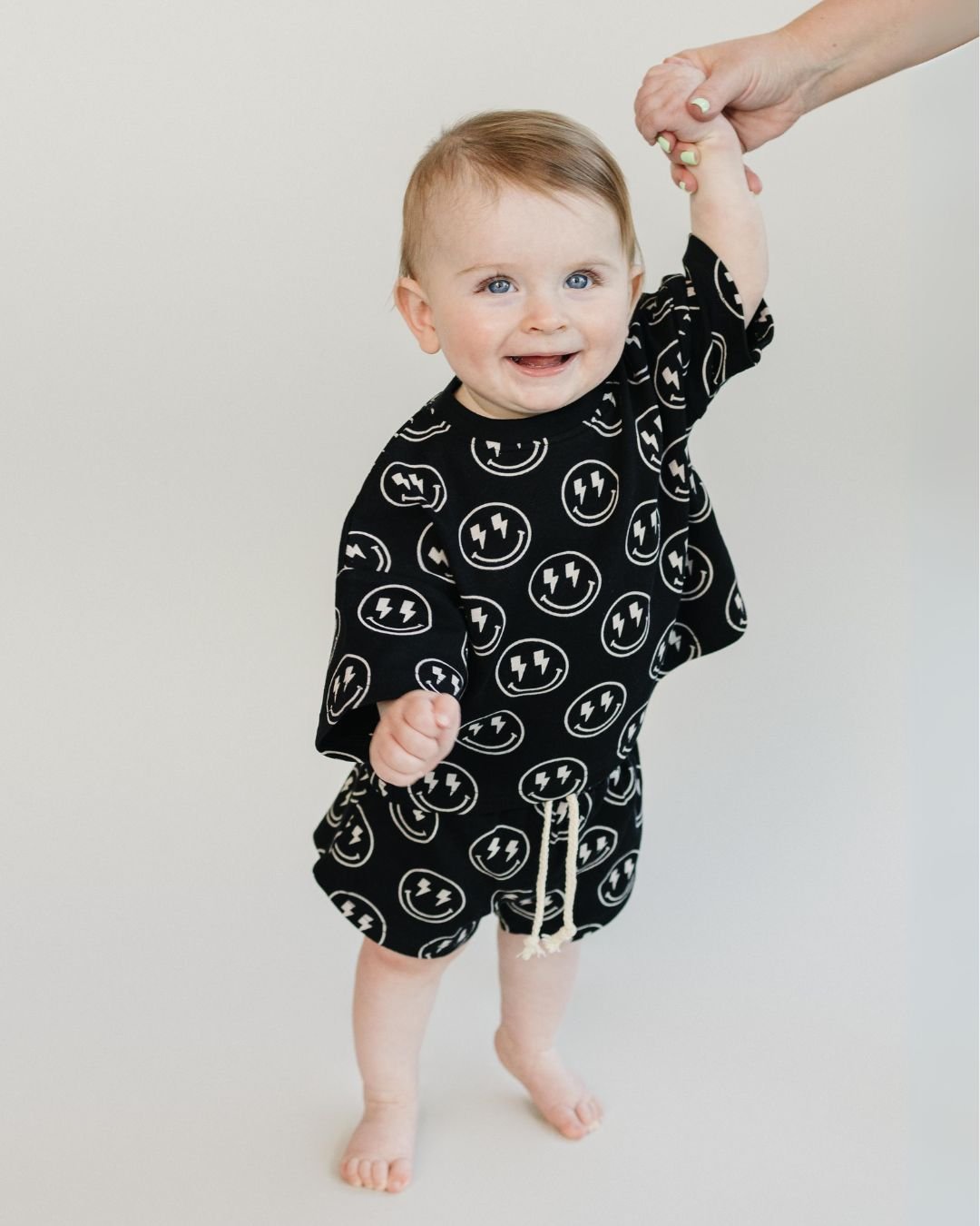 Shorts Set | Electric Smiley - LUCKY PANDA KIDS