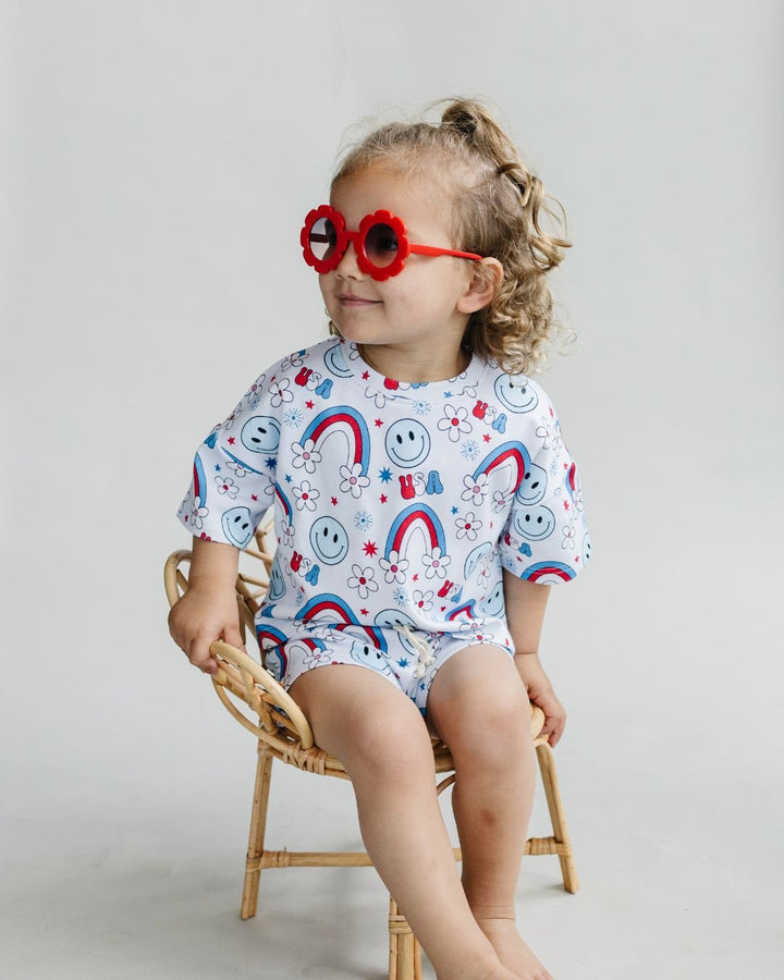 Shorts Set | Little Miss USA - Shorts Set - LUCKY PANDA KIDS