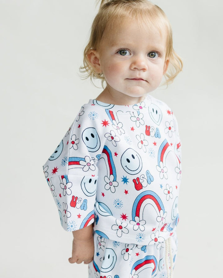 Shorts Set | Little Miss USA - Shorts Set - LUCKY PANDA KIDS