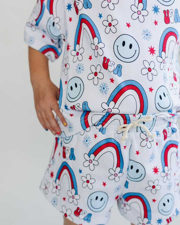Shorts Set | Little Miss USA - Shorts Set - LUCKY PANDA KIDS