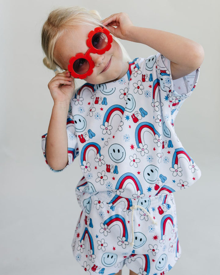 Shorts Set | Little Miss USA - Shorts Set - LUCKY PANDA KIDS