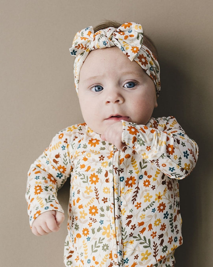 Bamboo Headband | Fall Flowers - Headband - LUCKY PANDA KIDS