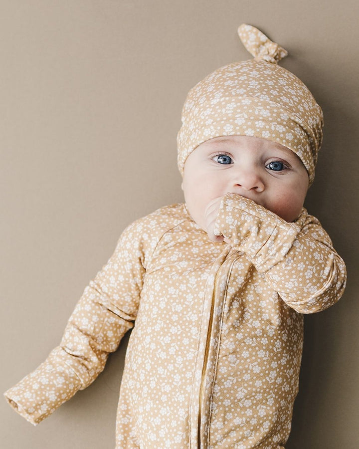 Bamboo Knot Hat | Neutral Garden - LUCKY PANDA KIDS