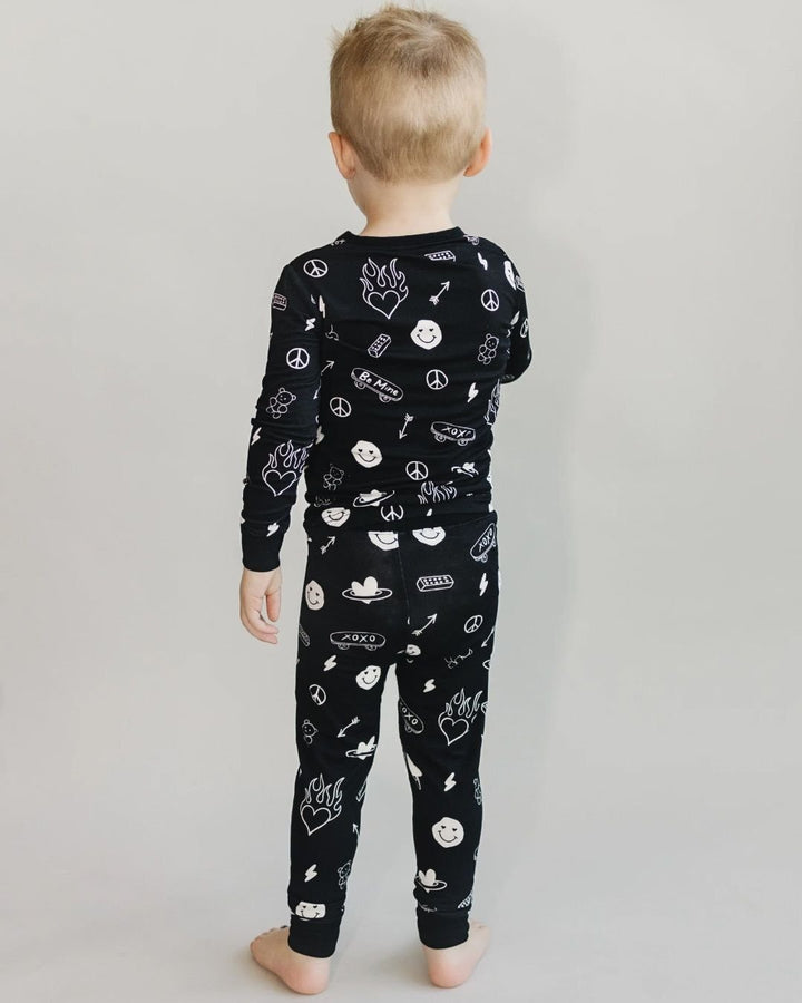 Bamboo Two Piece Set | Be Mine - Romper - LUCKY PANDA KIDS