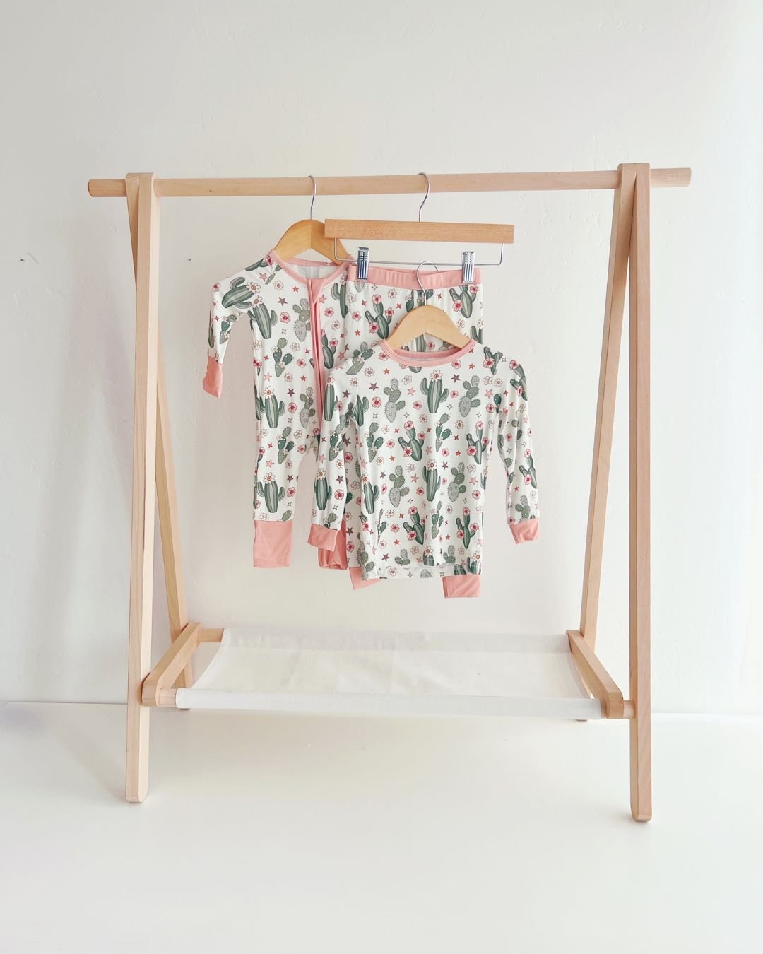 Bamboo Two Piece Set | Cactus Flowers - Romper - LUCKY PANDA KIDS