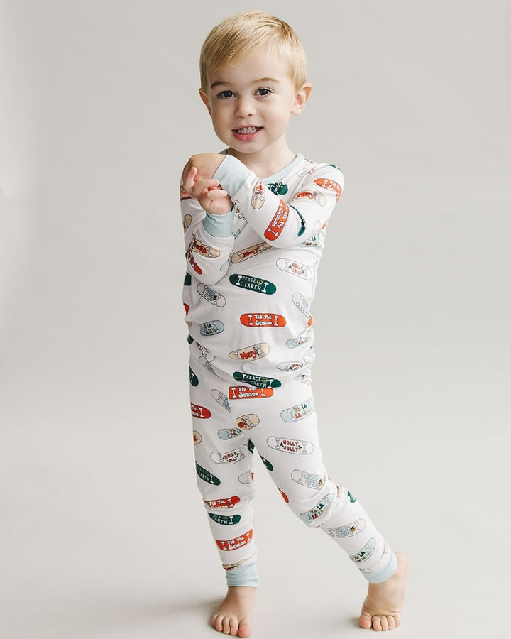 Bamboo Two Piece Set | Skateboard - Romper - LUCKY PANDA KIDS