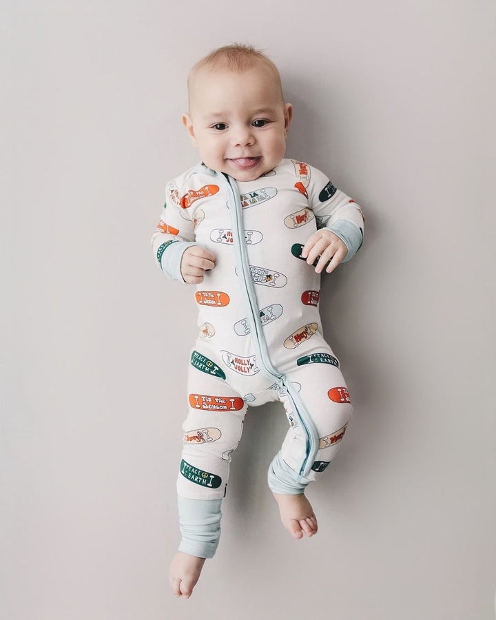 Bamboo Zip Romper | Skateboard - Romper - LUCKY PANDA KIDS