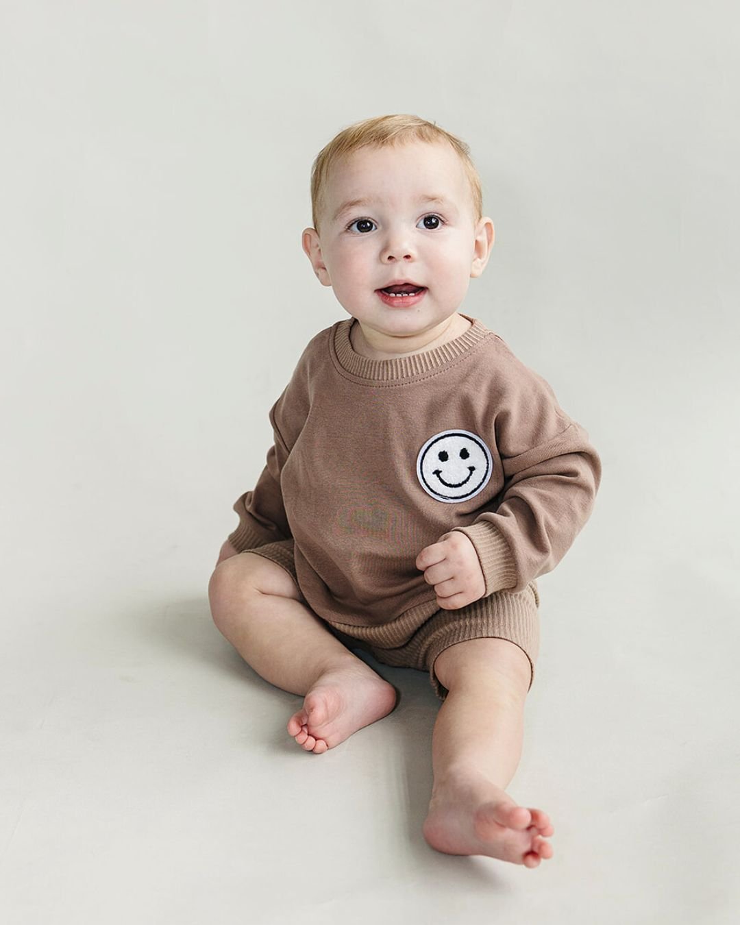 Biker Shorts Set | Mocha - LUCKY PANDA KIDS