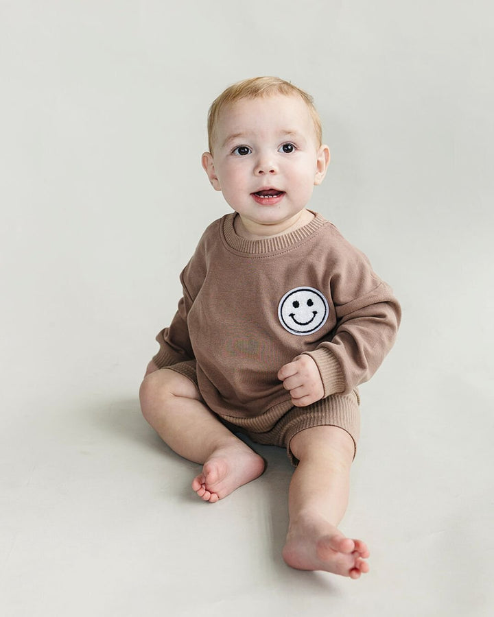 Biker Shorts Set | Mocha - LUCKY PANDA KIDS