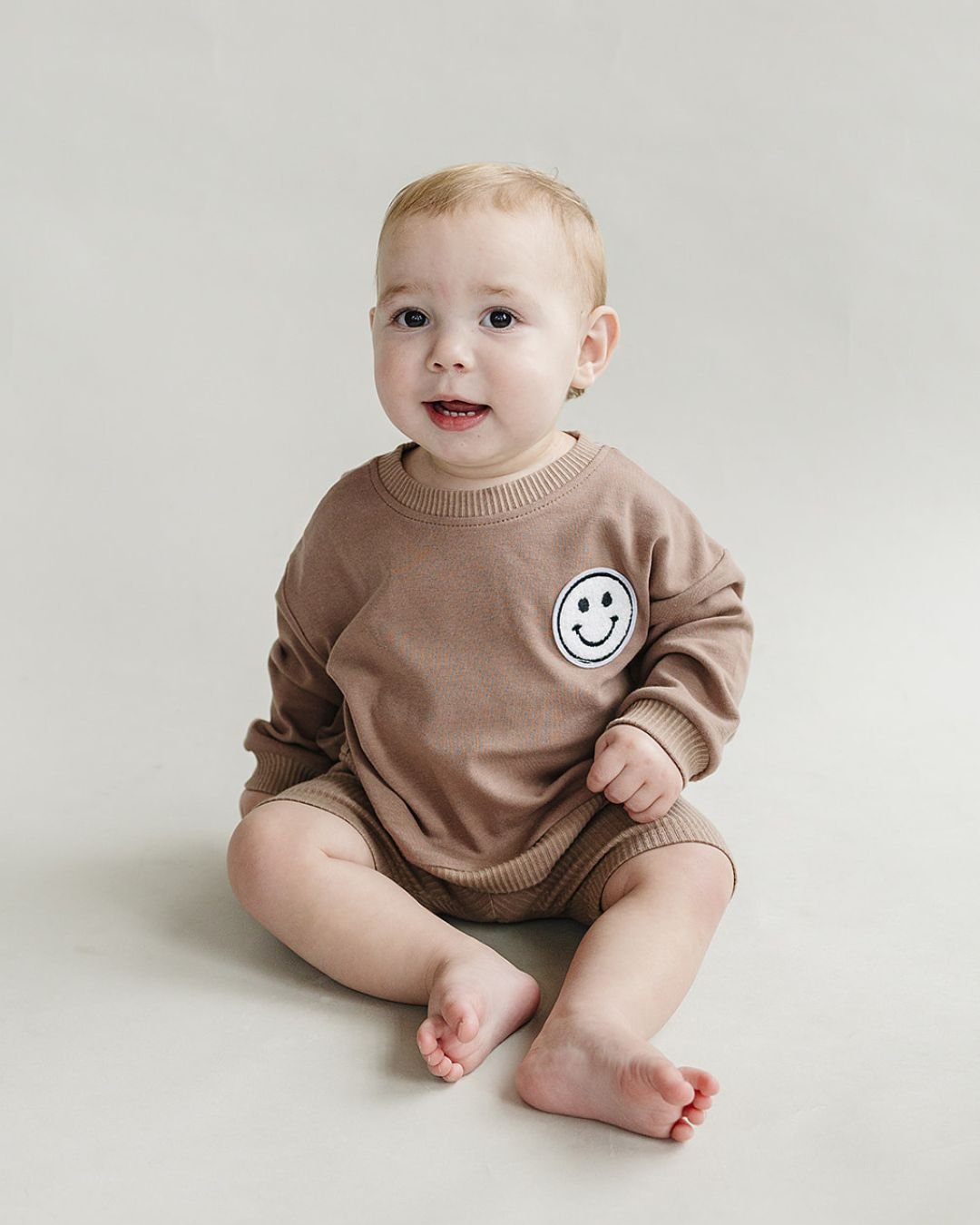 Biker Shorts Set | Mocha - LUCKY PANDA KIDS