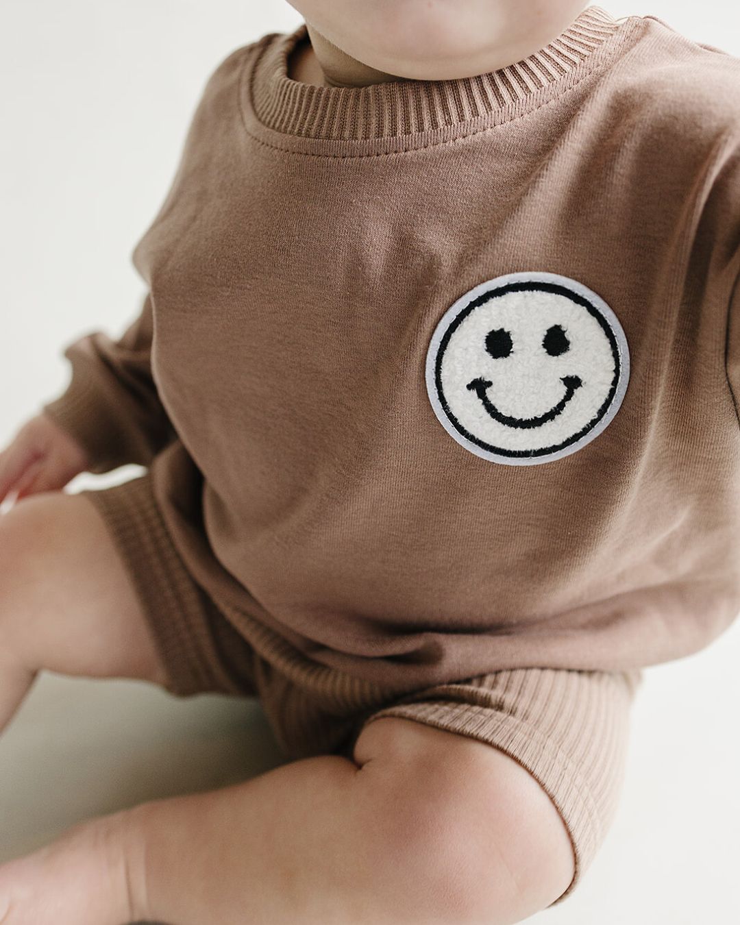 Biker Shorts Set | Mocha - LUCKY PANDA KIDS