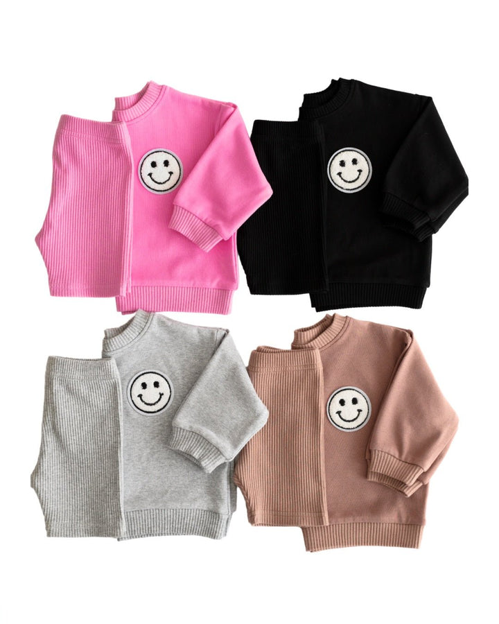Biker Shorts Set | Pink - Two-piece set - LUCKY PANDA KIDS