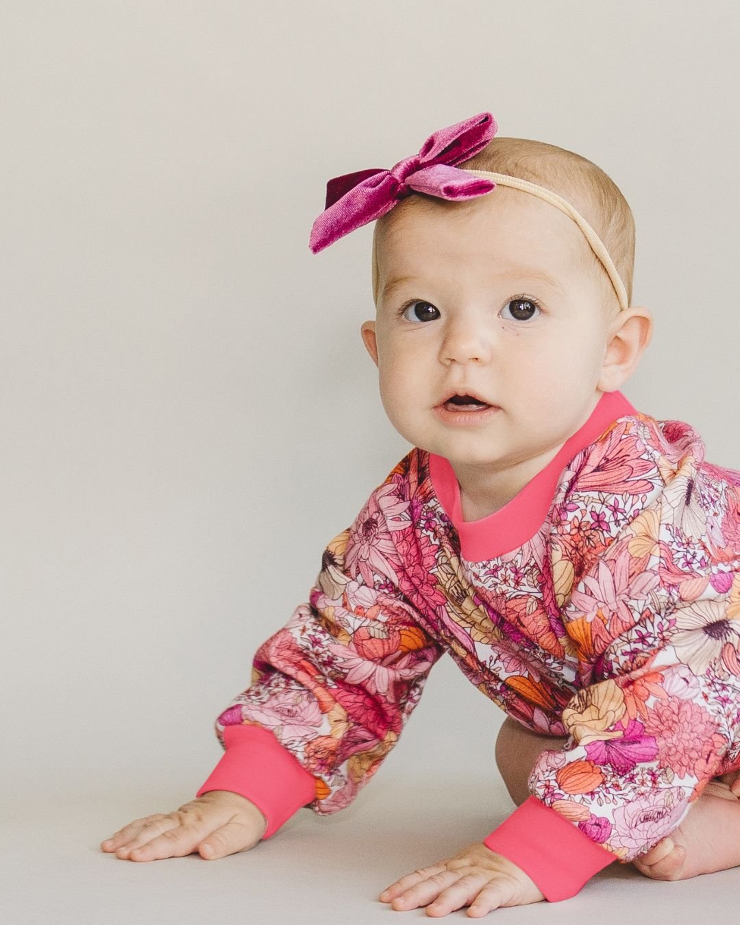 Bubble Romper | Pink Flowers - LUCKY PANDA KIDS