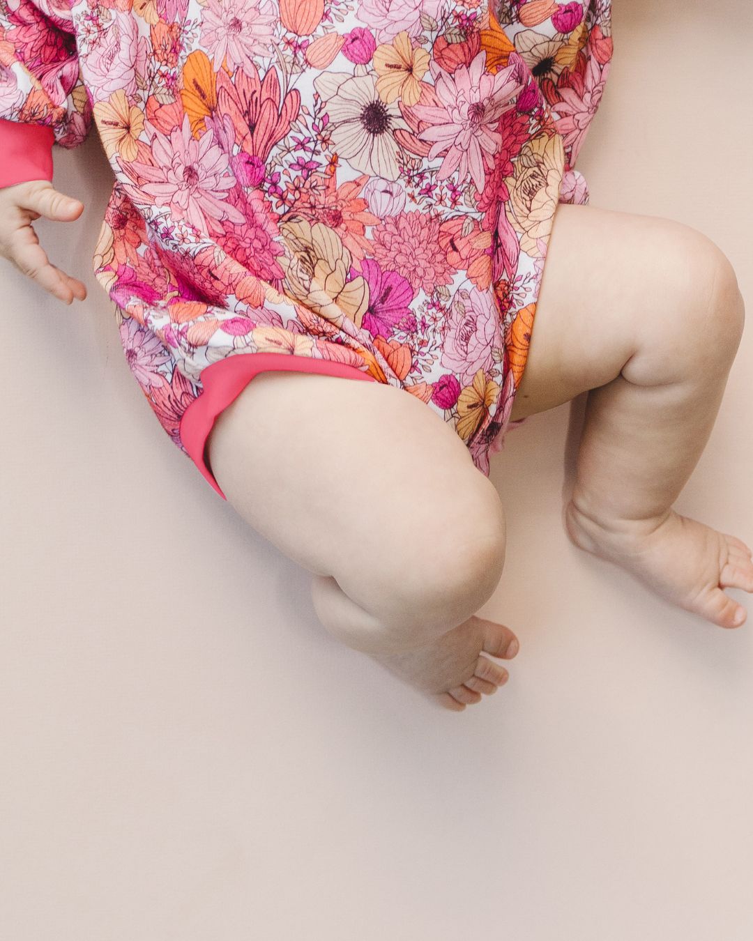 Bubble Romper | Pink Flowers - LUCKY PANDA KIDS