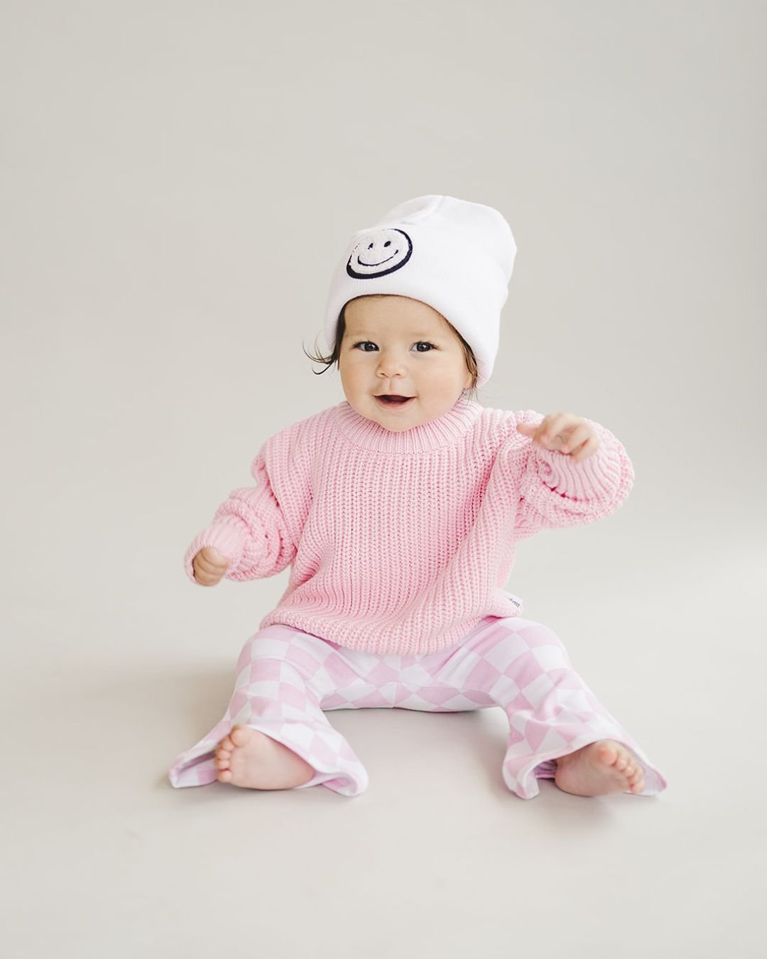 Checkered Flare Pants | Pink - Leggings - LUCKY PANDA KIDS