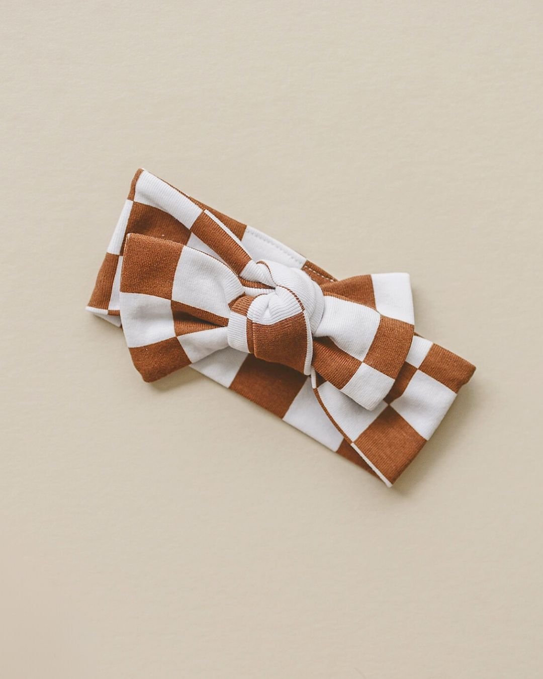 Checkered Headband | Copper - Headband - LUCKY PANDA KIDS