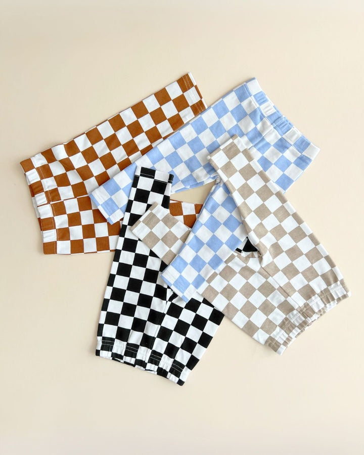 Checkered Leggings | Black - Leggings - LUCKY PANDA KIDS