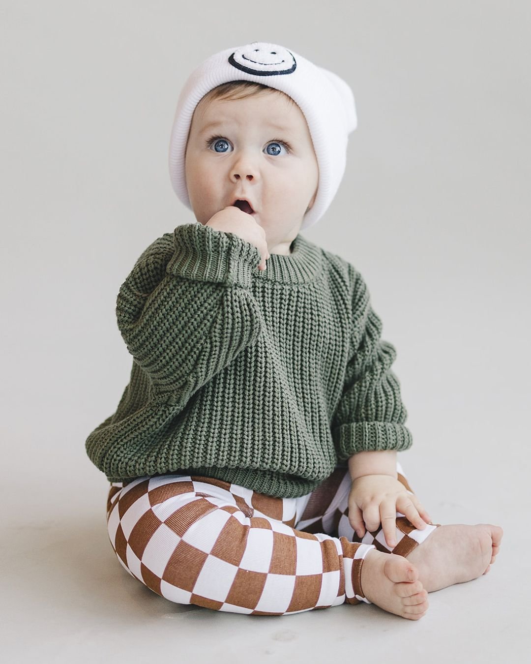 Checkered Leggings | Copper - Leggings - LUCKY PANDA KIDS