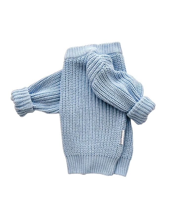 Chunky Knit Sweater | Blue - Sweater - LUCKY PANDA KIDS