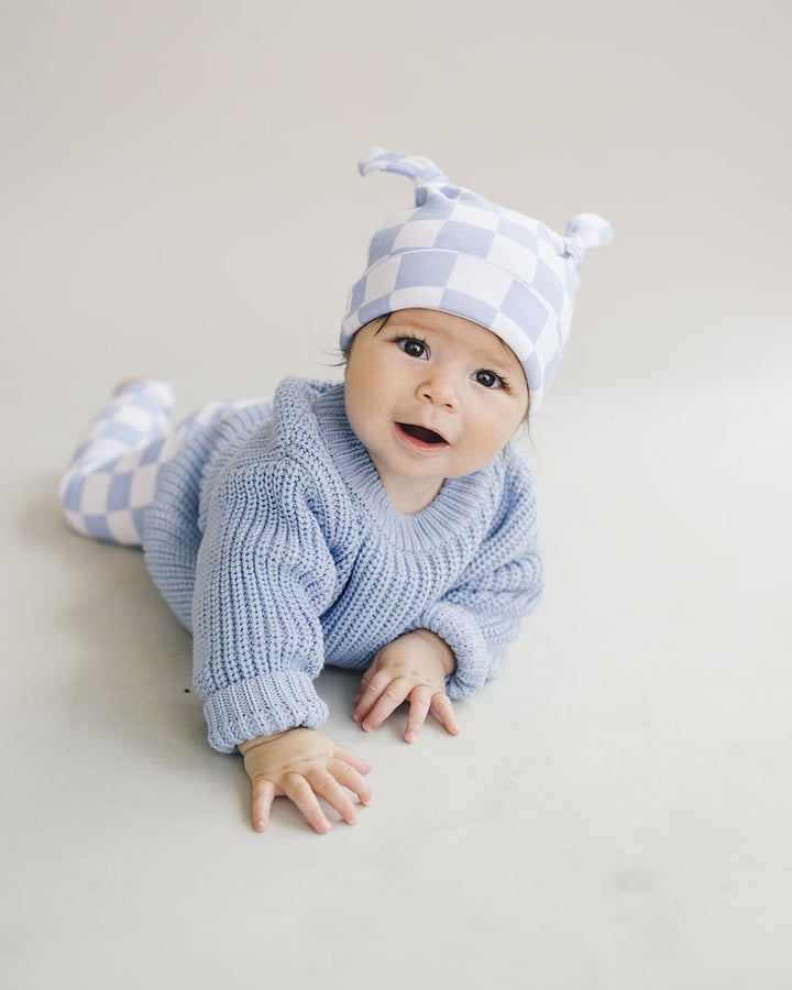 Chunky Knit Sweater | Blue - Sweater - LUCKY PANDA KIDS
