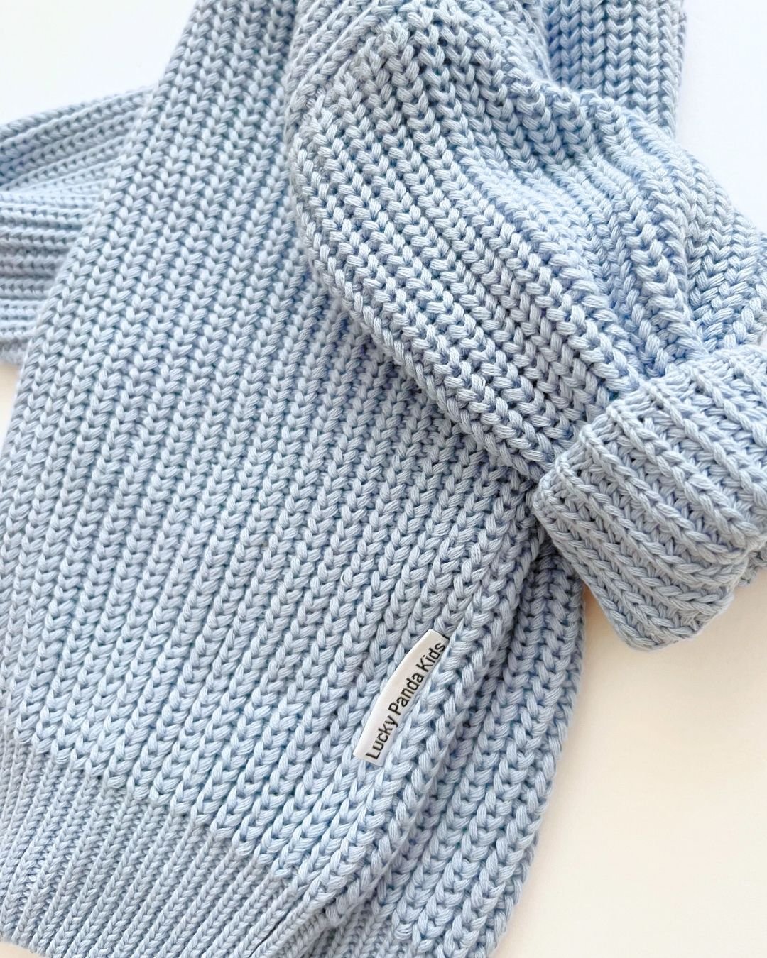 Chunky Knit Sweater | Blue - Sweater - LUCKY PANDA KIDS