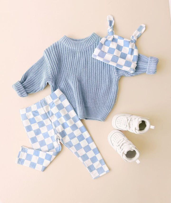 Chunky Knit Sweater | Blue - Sweater - LUCKY PANDA KIDS