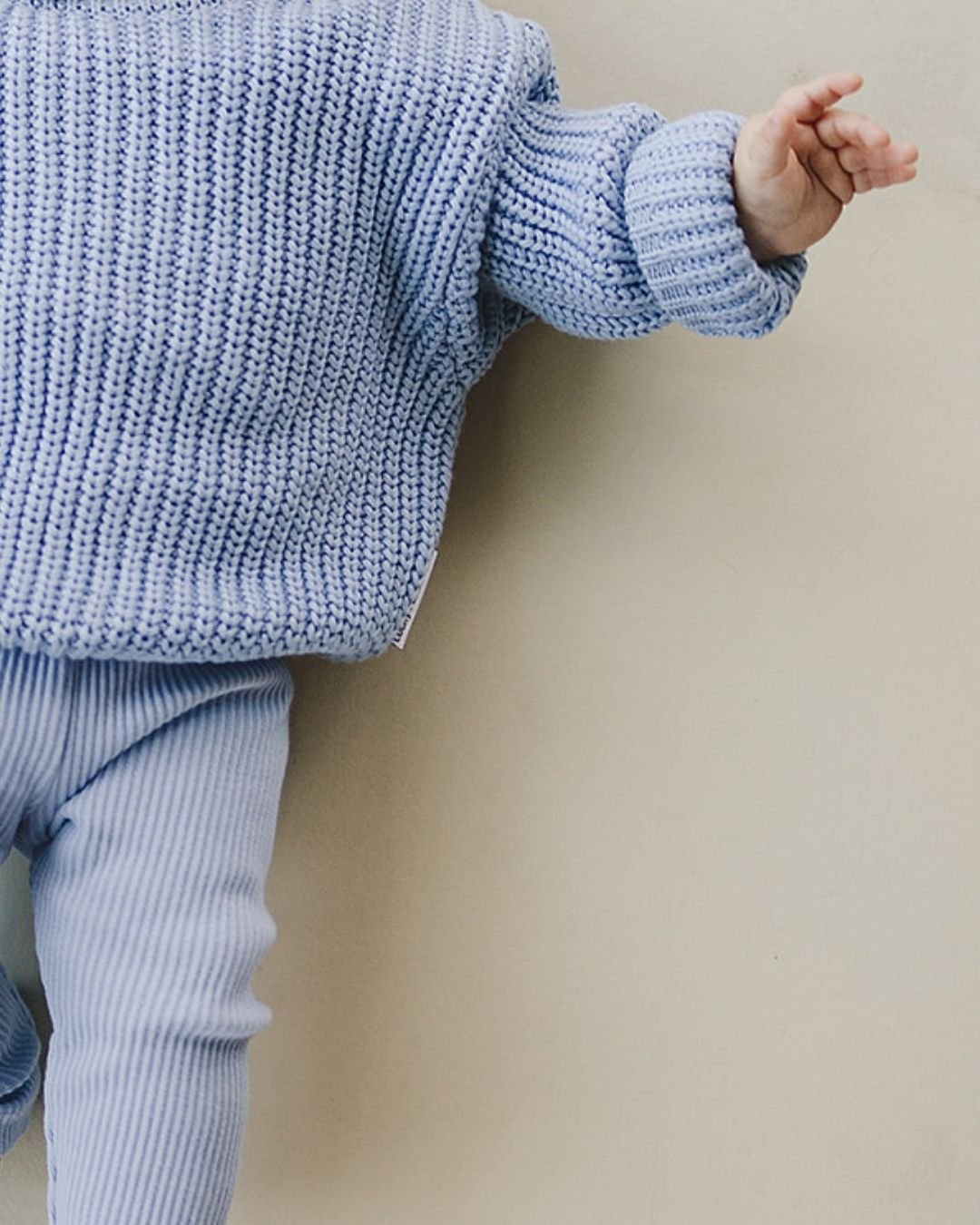 Chunky Knit Sweater | Blue - Sweater - LUCKY PANDA KIDS