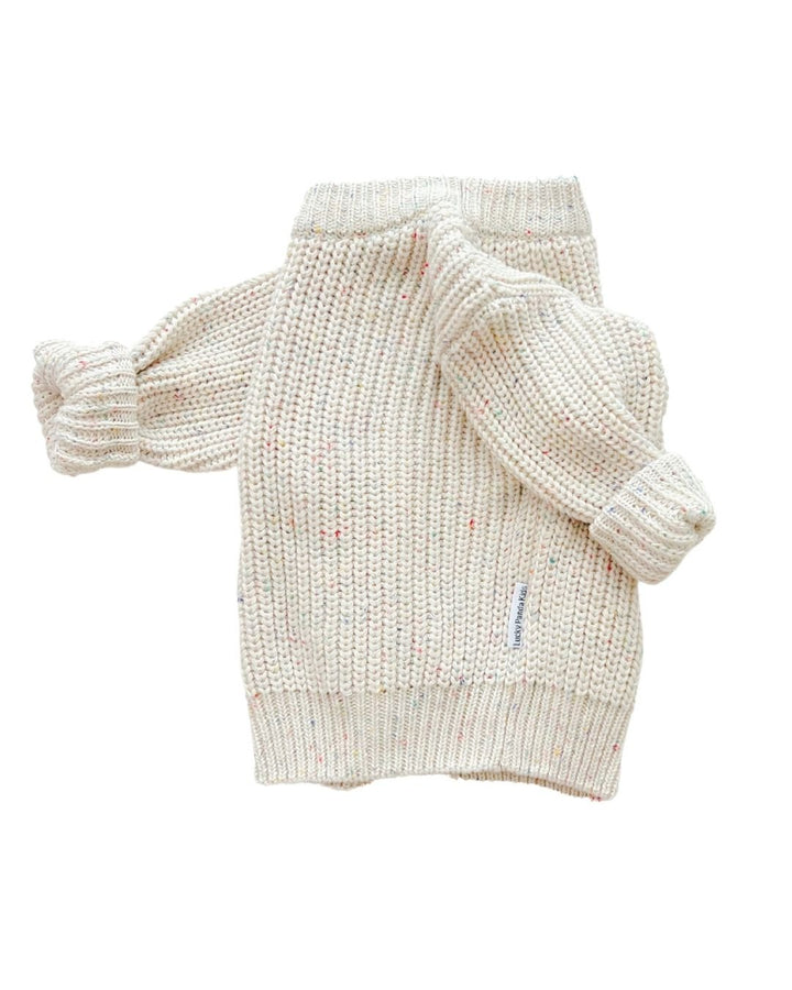 Chunky Knit Sweater | Confetti - Sweater - LUCKY PANDA KIDS