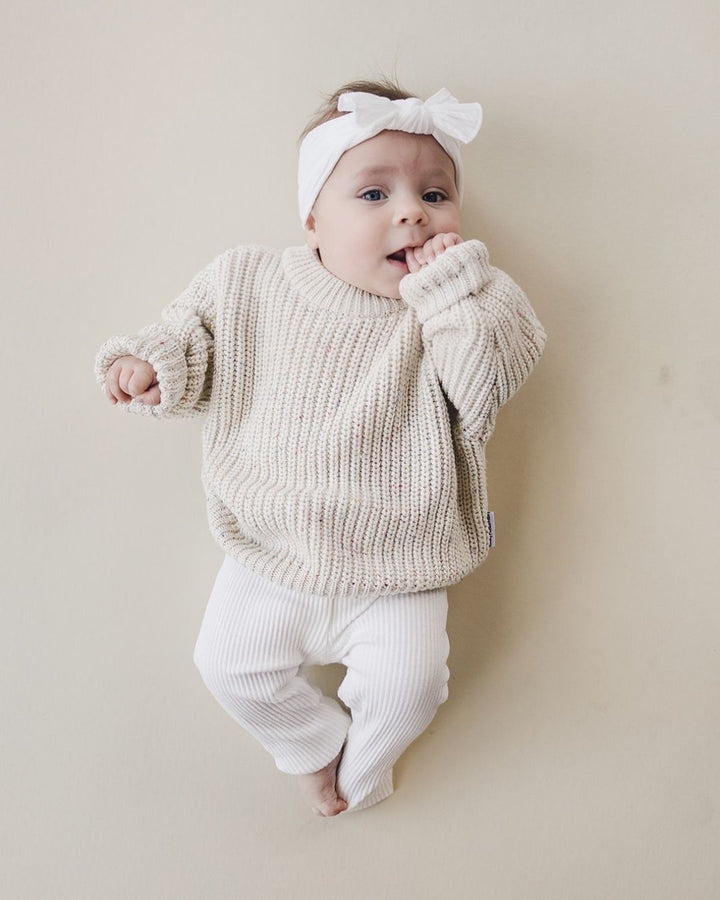 Chunky Knit Sweater | Confetti - Sweater - LUCKY PANDA KIDS