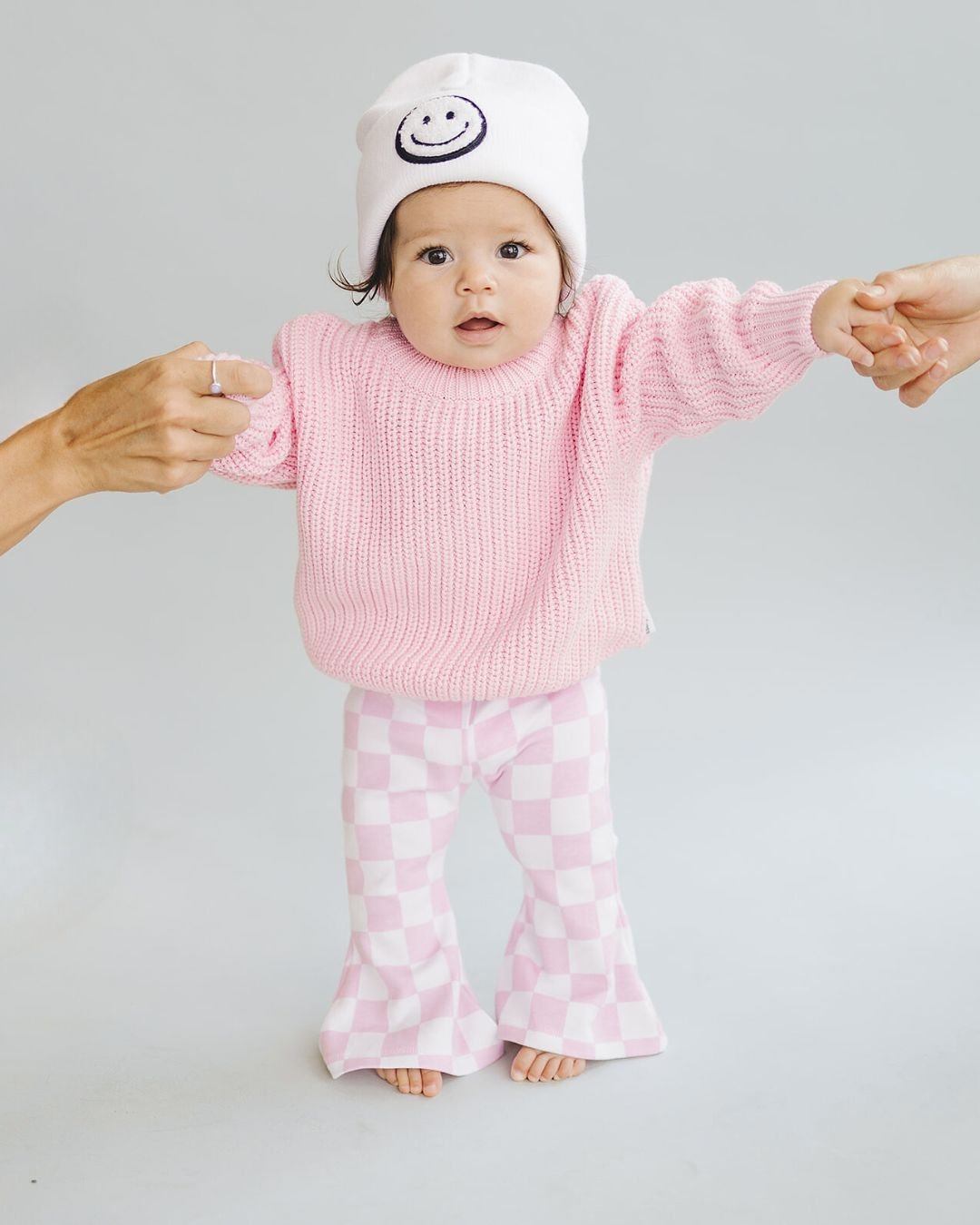 Chunky Knit Sweater | Pink - Sweater - LUCKY PANDA KIDS