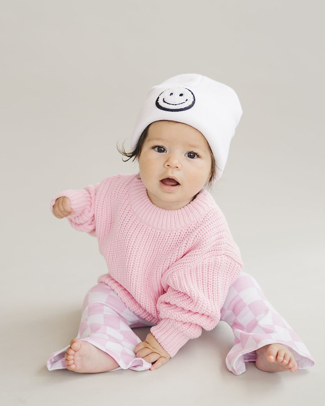 Chunky Knit Sweater | Pink - Sweater - LUCKY PANDA KIDS