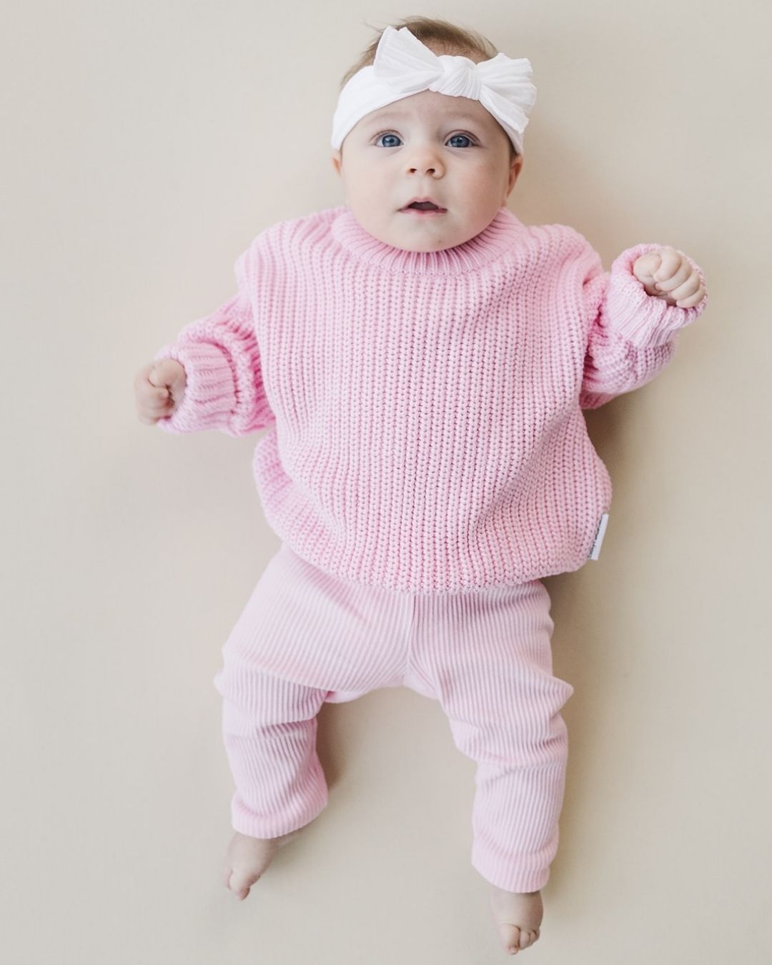 Chunky Knit Sweater | Pink - Sweater - LUCKY PANDA KIDS