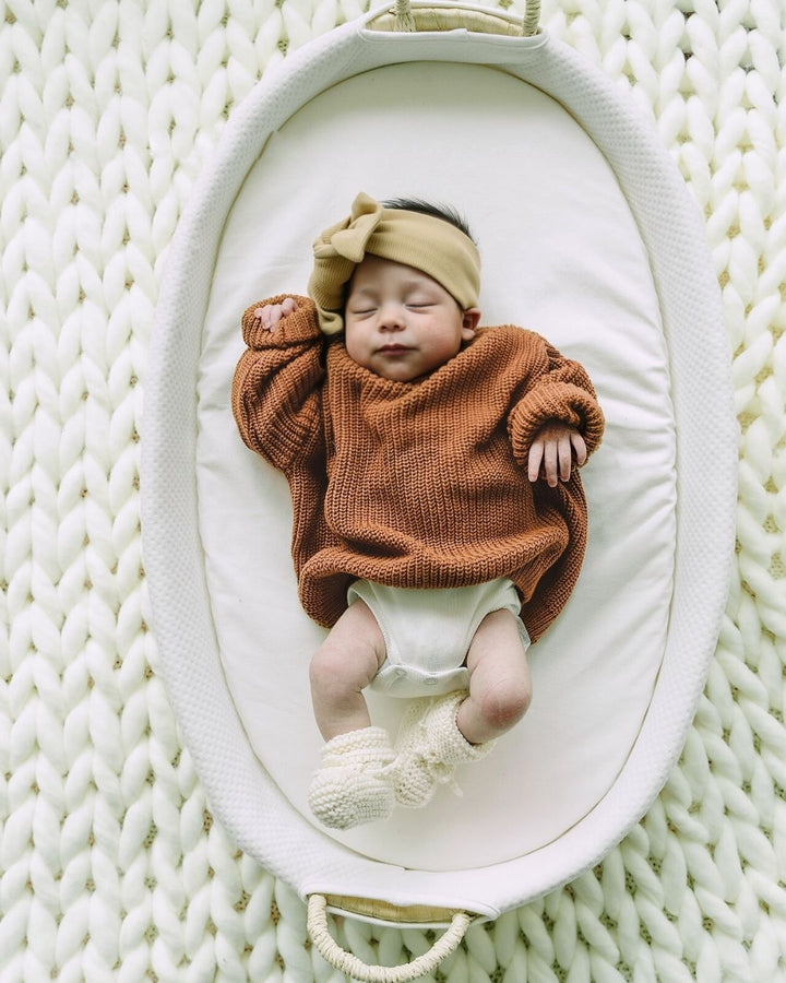 Chunky Knit Sweater | Rust - Sweater - LUCKY PANDA KIDS