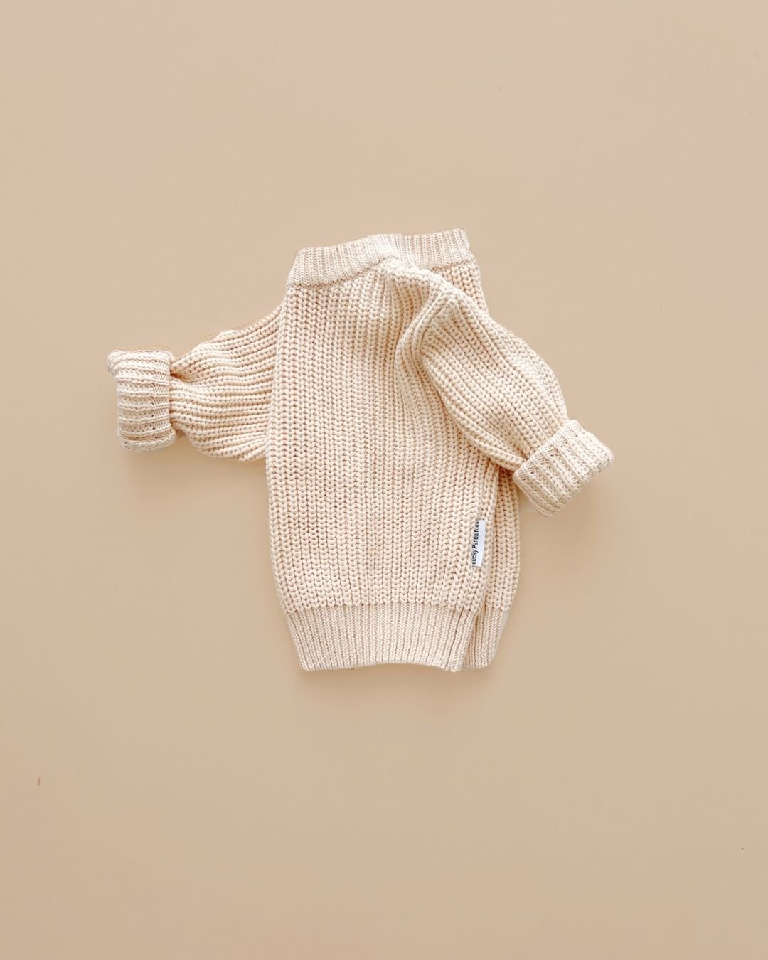 Chunky Knit Sweater | Vanilla - Sweater - LUCKY PANDA KIDS