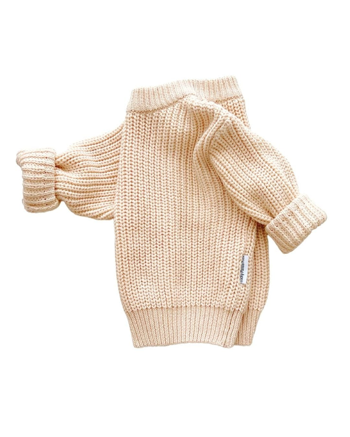 Chunky Knit Sweater | Vanilla - Sweater - LUCKY PANDA KIDS