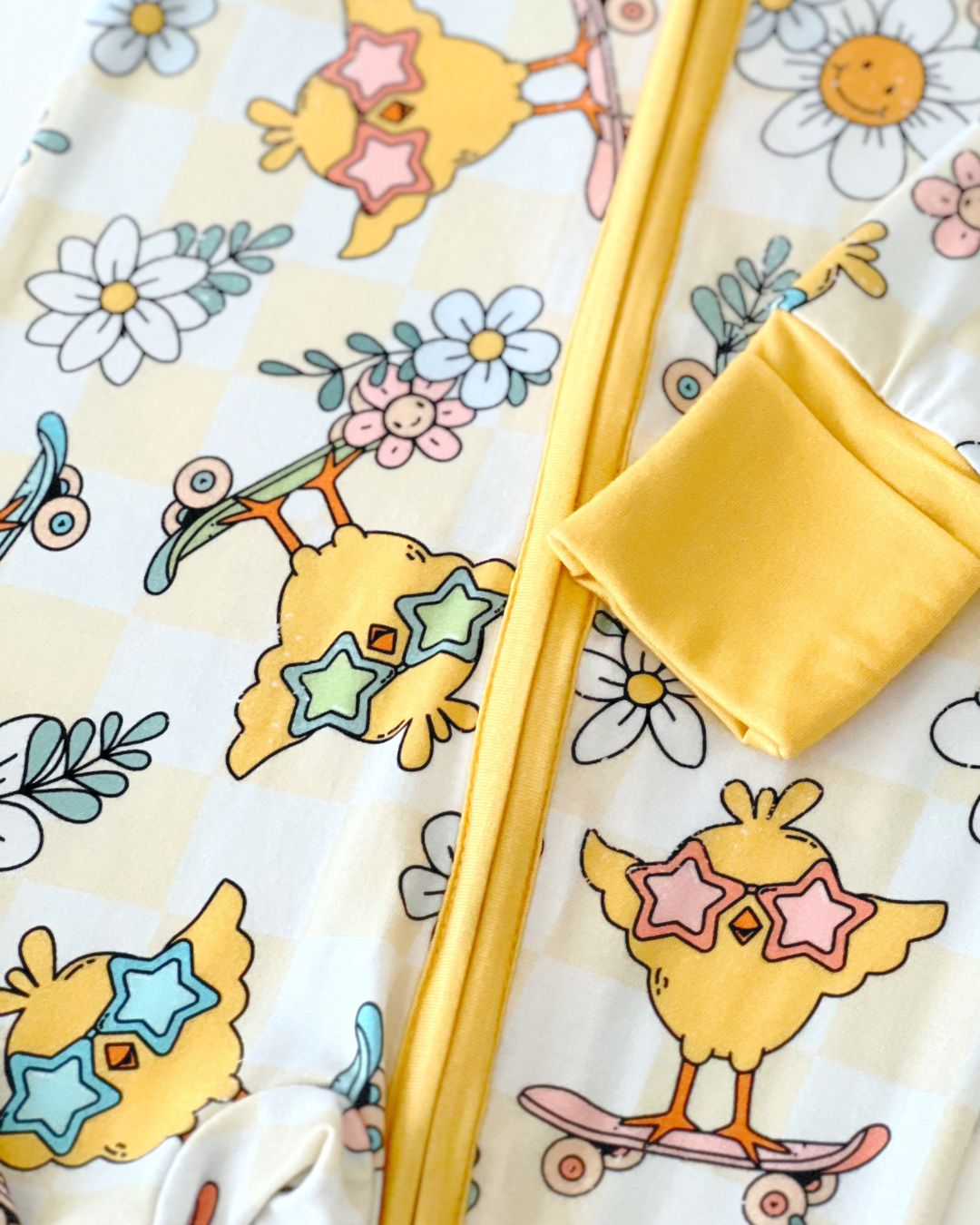 Easter Bamboo Zip Romper | Skater Chick - Romper - LUCKY PANDA KIDS