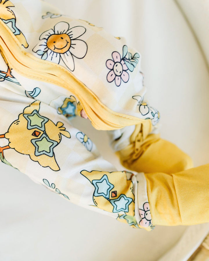 Easter Bamboo Zip Romper | Skater Chick - Romper - LUCKY PANDA KIDS