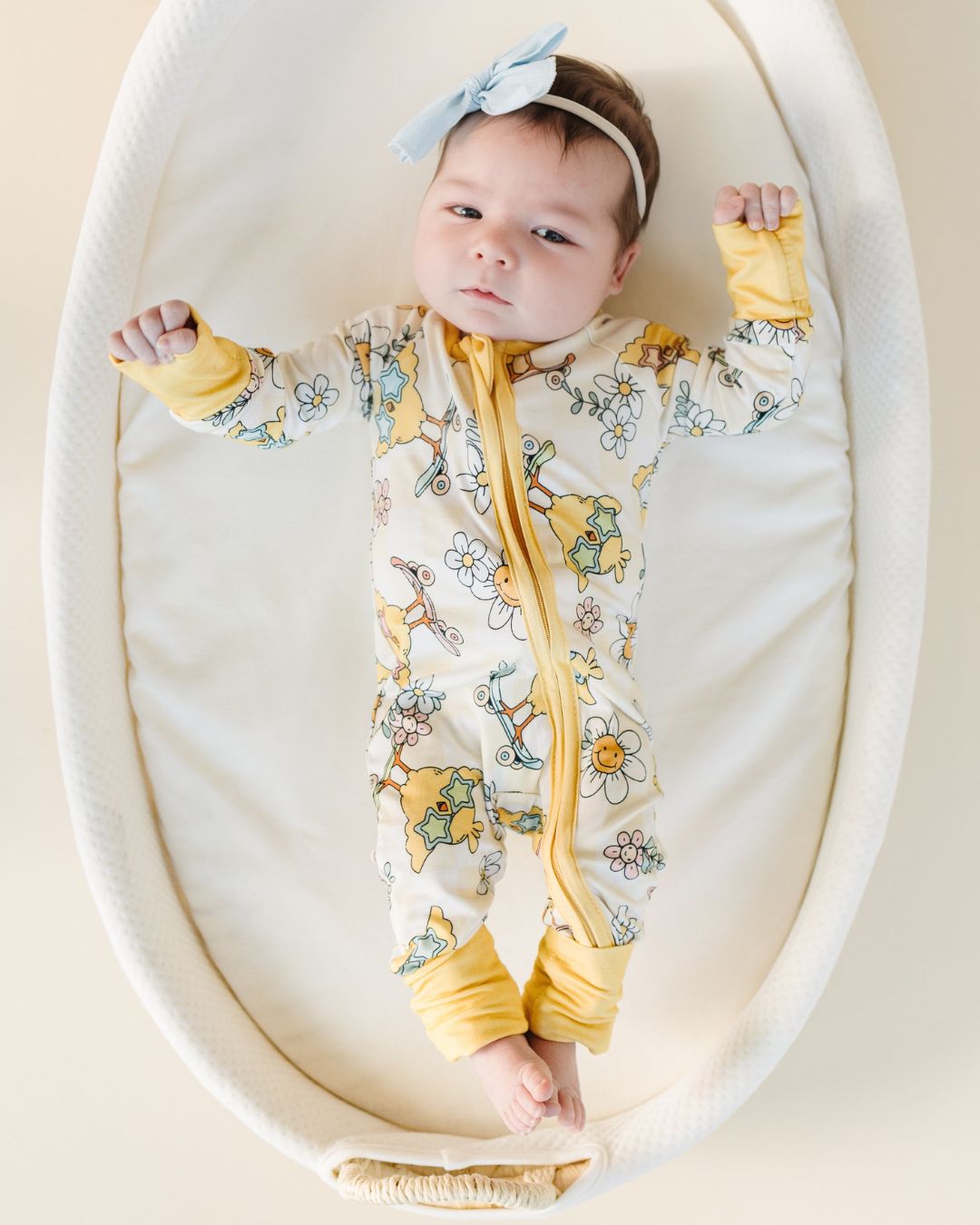 Easter Bamboo Zip Romper | Skater Chick - Romper - LUCKY PANDA KIDS